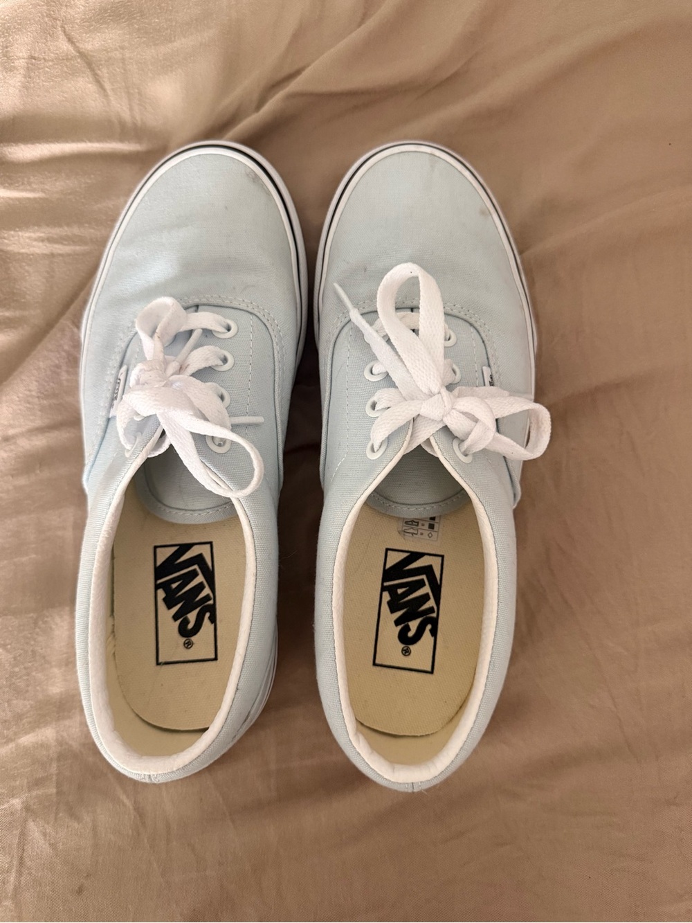 Vans Light Blue Canvas Low-Top Sneakers
